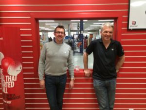 Lee Farrar (left) and Alistair Carey in front of where all the real work happens – the brand’s workshop